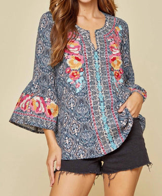 Andree By Unit - South Beach Embroidered Top