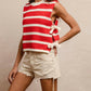 Bibi - Sandie Striped Side Tied Vest