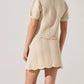 Astr - Perrine Scalloped Short Sleeve Cardigan
