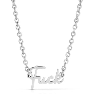 Eklexic - Colar Feminino F*ck com Letras Delicadas