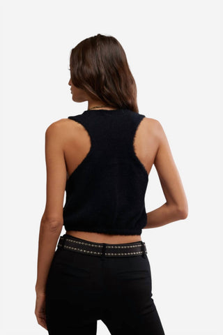 Free People - Top curto com estampa de plumas e quentinhas
