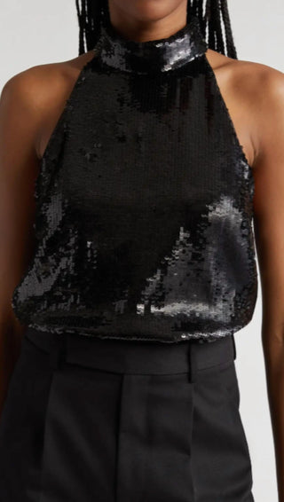 Teoria - Blusa Halter com Gola Alta