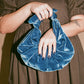 A Bronze Age - Women's Velvet Kiku Croissant Purse