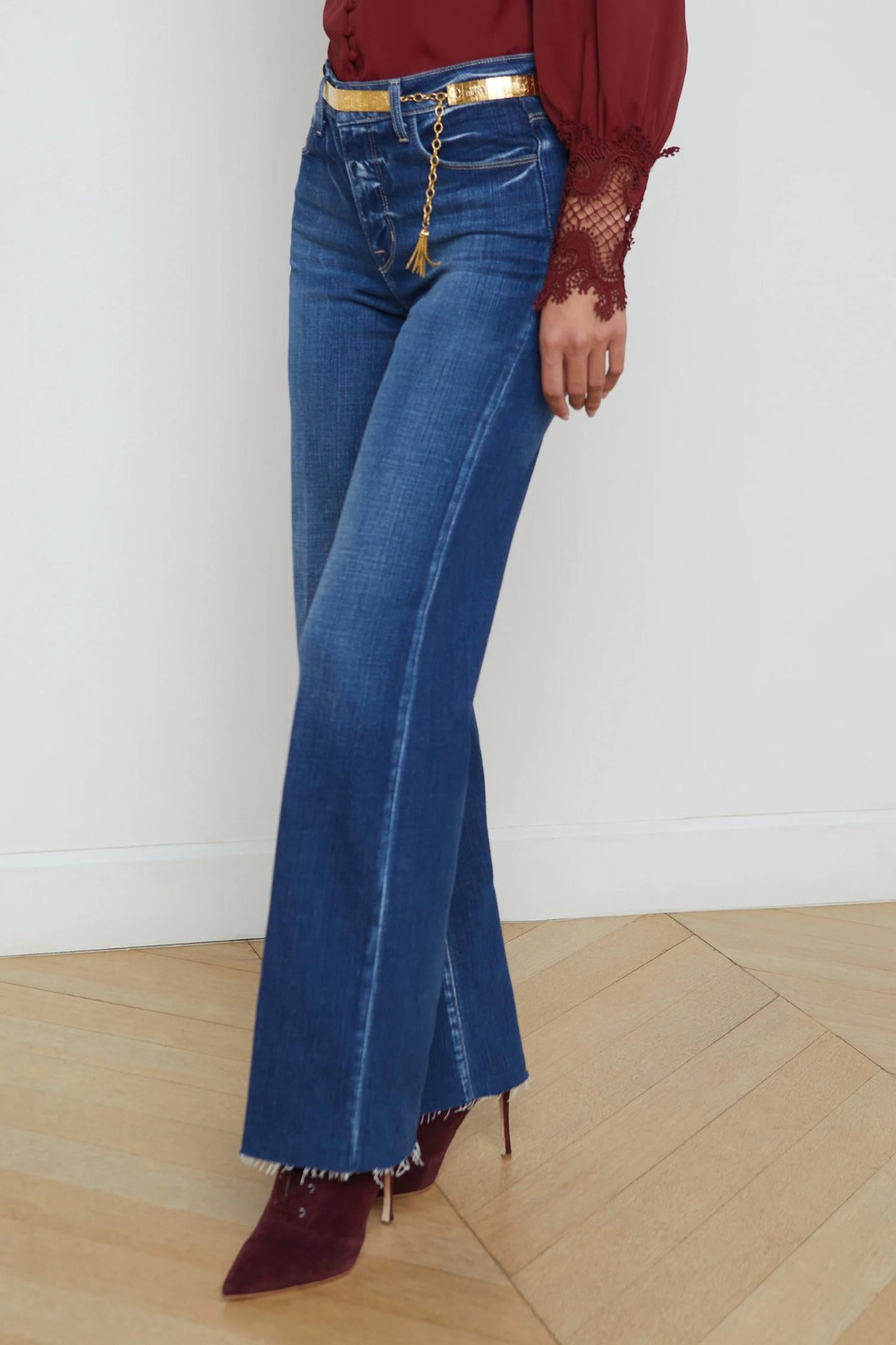 L'Agence - Women's Scottie High Rise Wide Leg Jeans