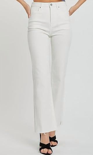 Risen - Calça Flare com Controle de Barriga de Cós Baixo