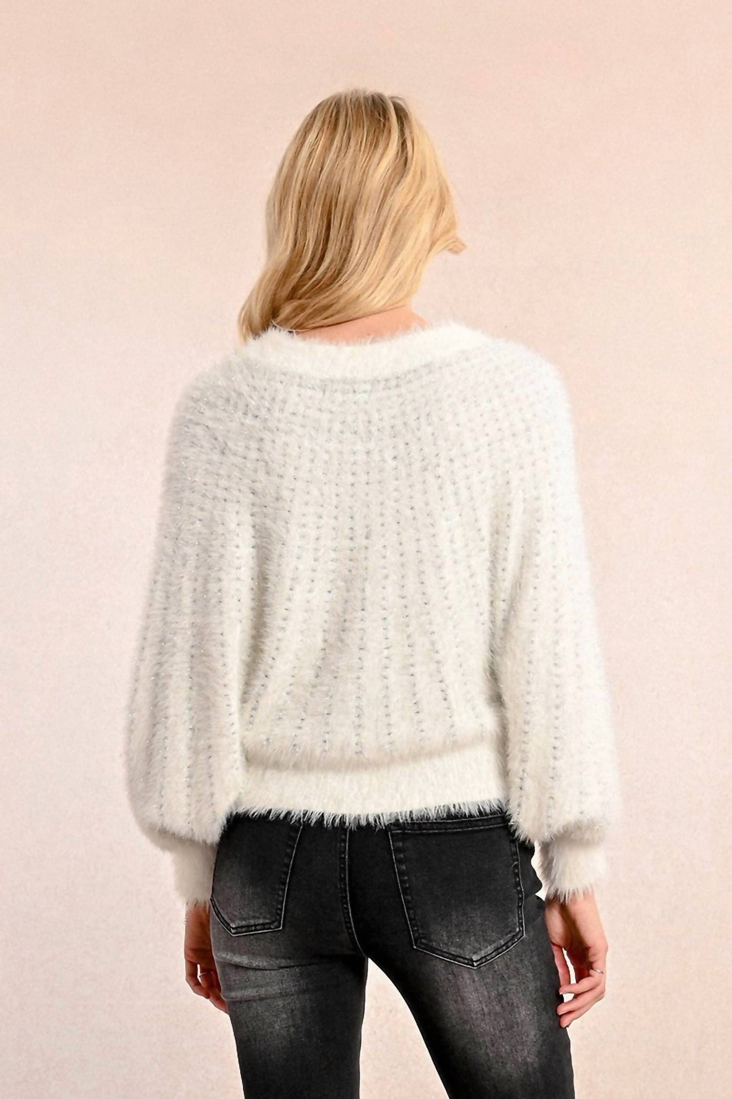 Molly Bracken - Batwing Sleeve And Sequin Sweater