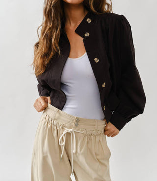 Aaron & Amber - Brynne Short Balloon Trench Jacket