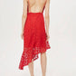 Topshop - Lace Embroidery Asymmetrical Cocktail Dress