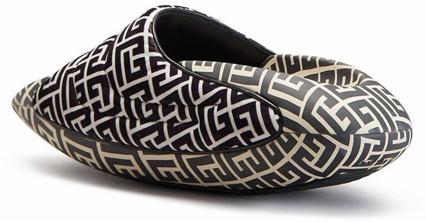 Balmain - Men's Quilted Leather B-it Monogram Sandals