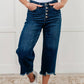 Judy Blue - High Rise Button Fly Wide Leg Crop Jean
