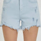 Risen - Full Size High Rise Distressed Detail Denim Shorts