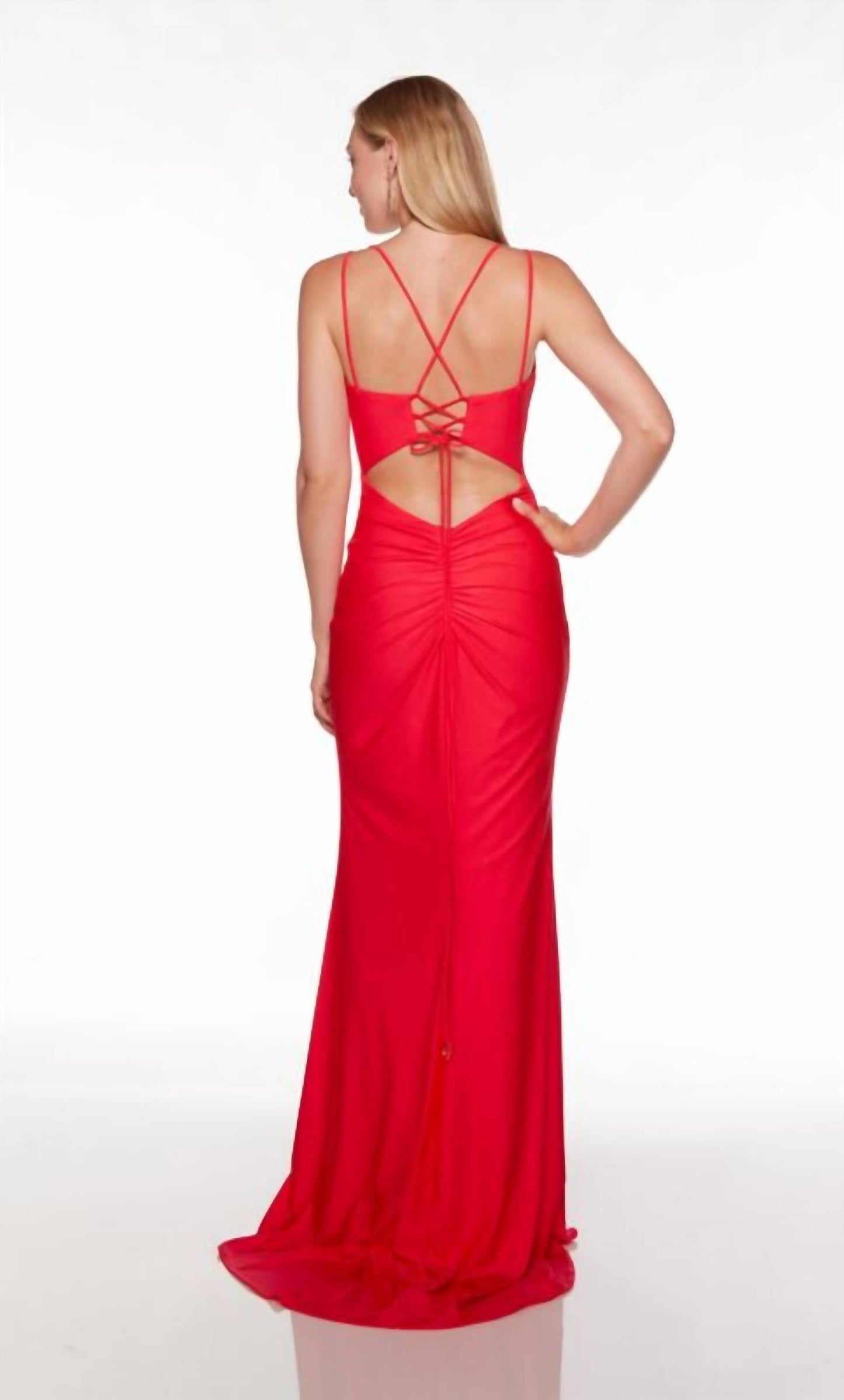 Alyce Paris - Strappy Back Plunging Dress
