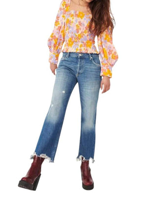 Free People - Calça Jeans Maggie de Cintura Média e Perna Reta