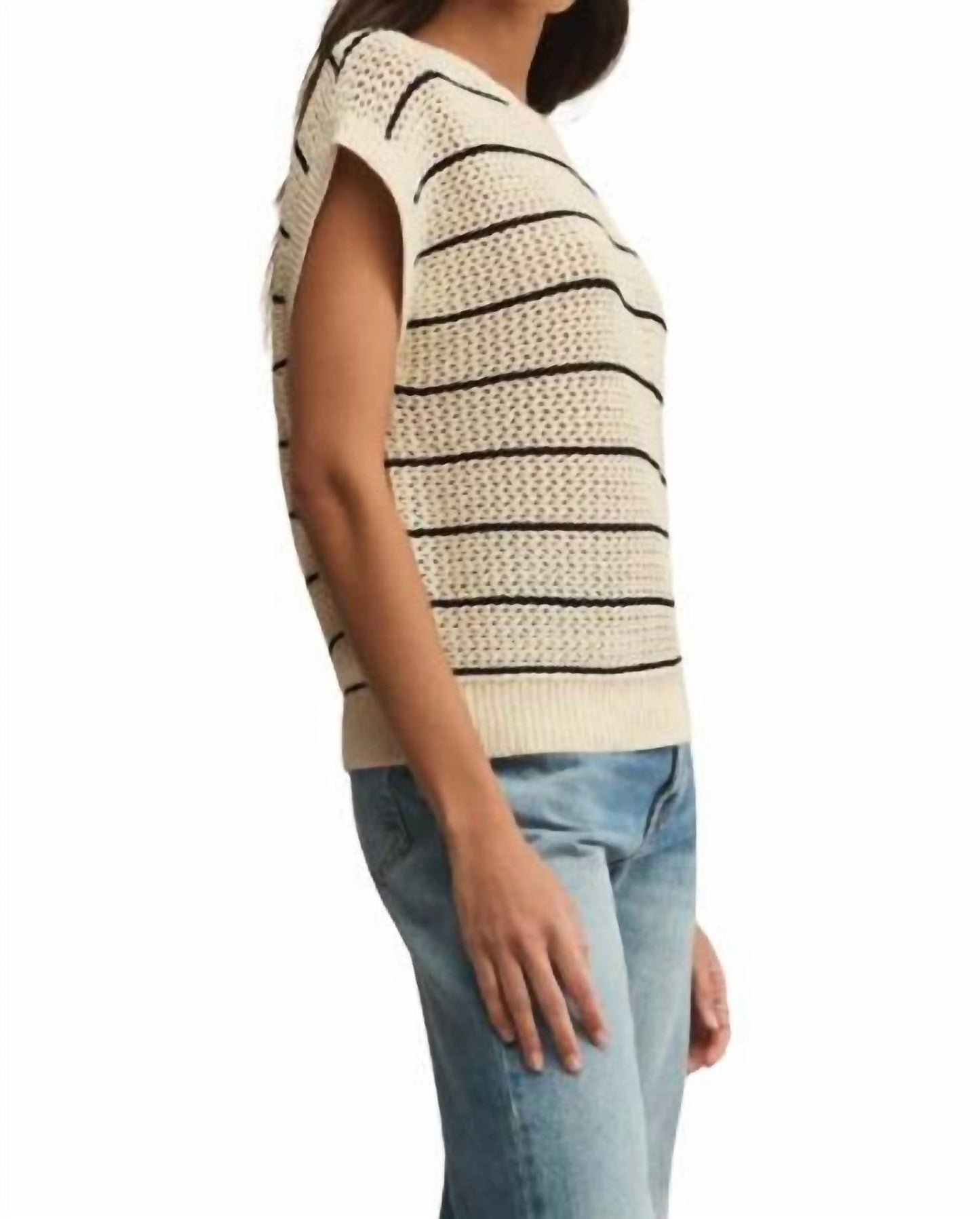 Z Supply - Ines Striped Crochet Sweater
