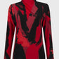 Joseph Ribkoff - Abstract Print Mock Neck Top