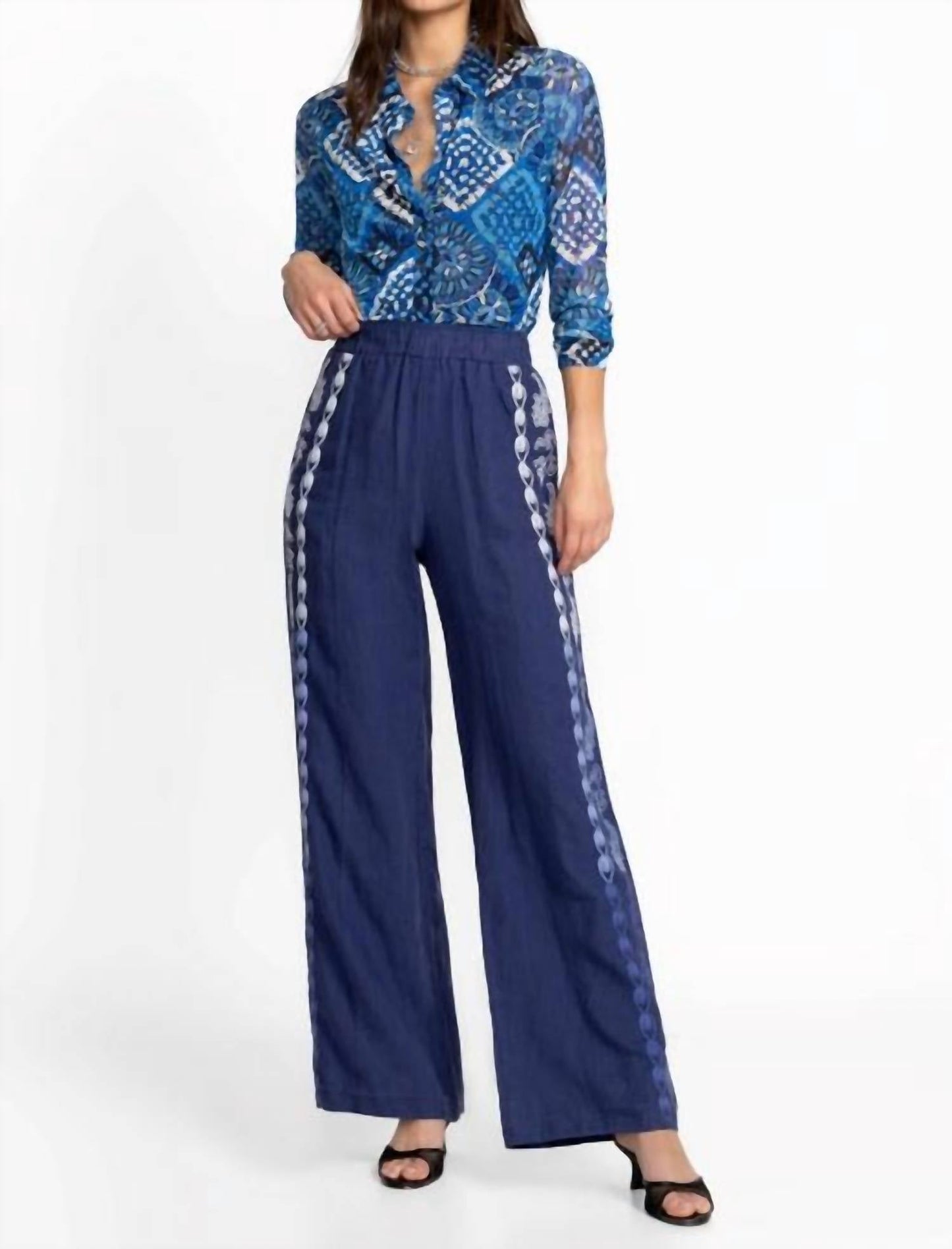 Johnny Was - SEAMED LINEN PANT LAURA