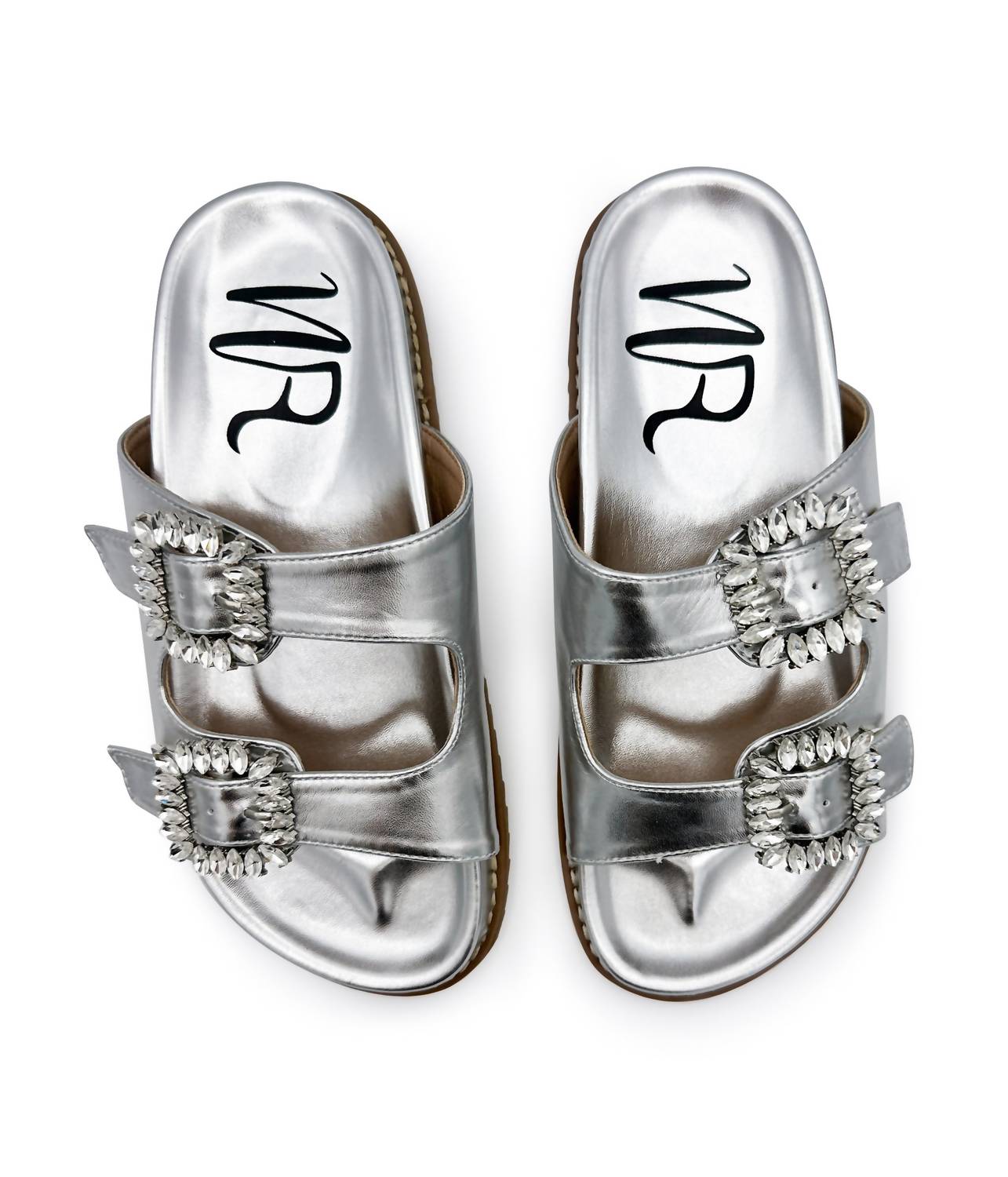 Not Rated - Women's Stellar Rhinestone Buckle Slides