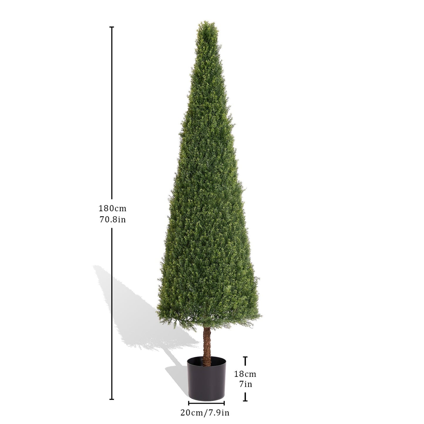 6FT Artificial Conical Topiary Tree UV Resistant Faux Cedar