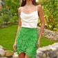 Adelyn Rae - Women's Janine Crochet Lace Eyelet Mini Skirt