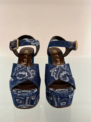 Etro - Sandália Plataforma Jacquard
