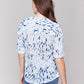 Charlie B - Roll-up Sleeve Gauze Blouse