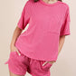 Very J - Oversized Two Tone Double Knit Top & Shorts