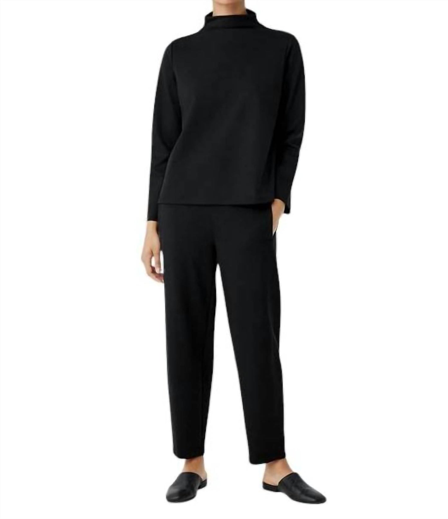 Eileen Fisher - Women's Funnel Neck Long Sleeve Top