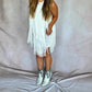 Fore - Fringe Low Back Halter Dress
