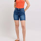 Judy Blue - High Waist Bermuda With Back Flap Pocket Denim Short