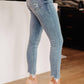 Judy Blue - Mid Rise Release Waistband Detail Skinny Jeans