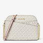 Michael Kors - Bolsa transversal Jet Set Travel média com logotipo Dome (BAUNILHA)
