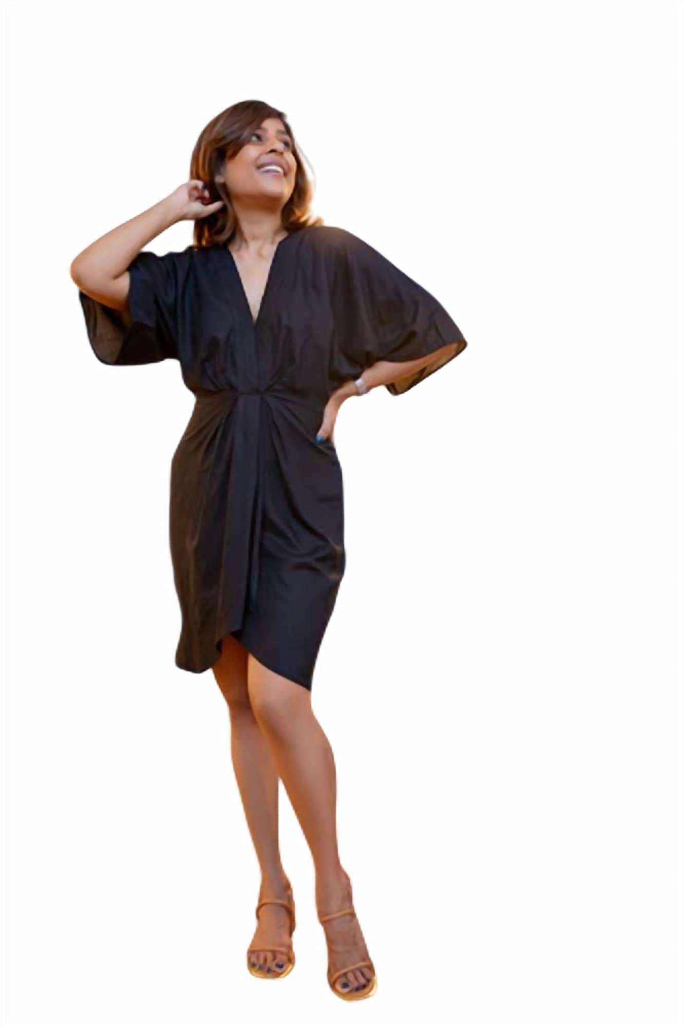 Elan - Vestido curto drapeado