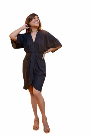 Elan - Vestido curto drapeado