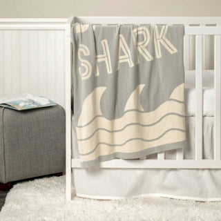 Demdaco - Baby Shark Woven Blanket