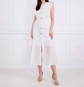 Pinko - Vestido Admirável Bordado em Algodão