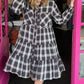 Angie - Plaid Long Sleeve Dress