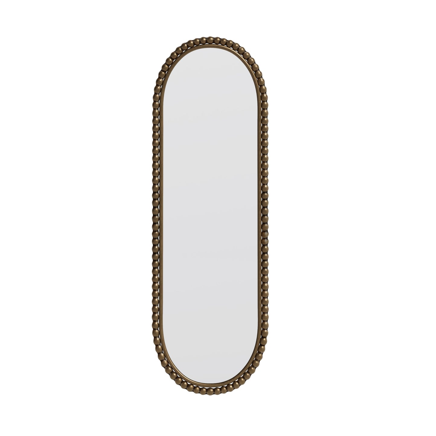 Iron Art Oval Retro Mirror in Gold with Antique Finish