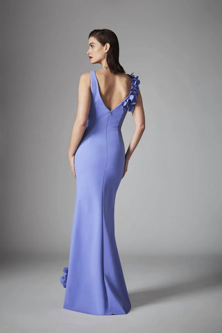 Frascara - 3d Petal Fit And Flare Gown