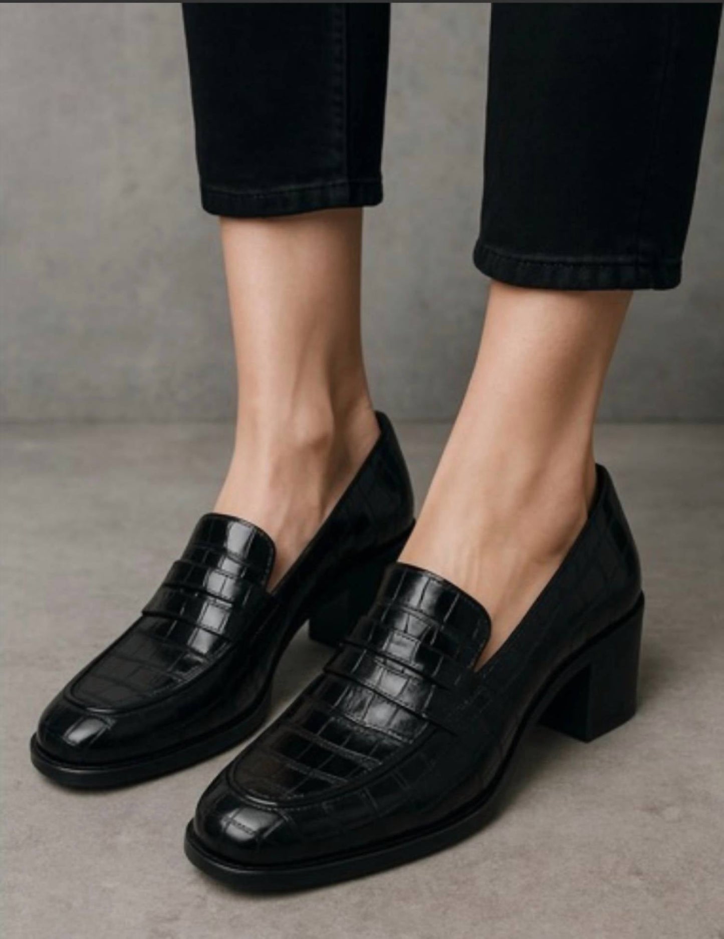Aquatalia - Women's Riya Croc Embossed Penny Loafer