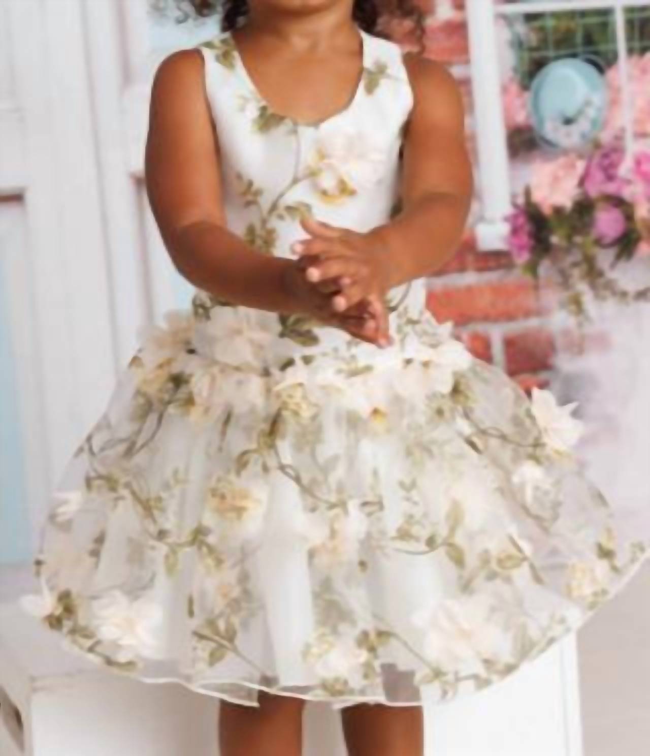 Dolls & Divas Couture - Girl's Organza Flowers Dress