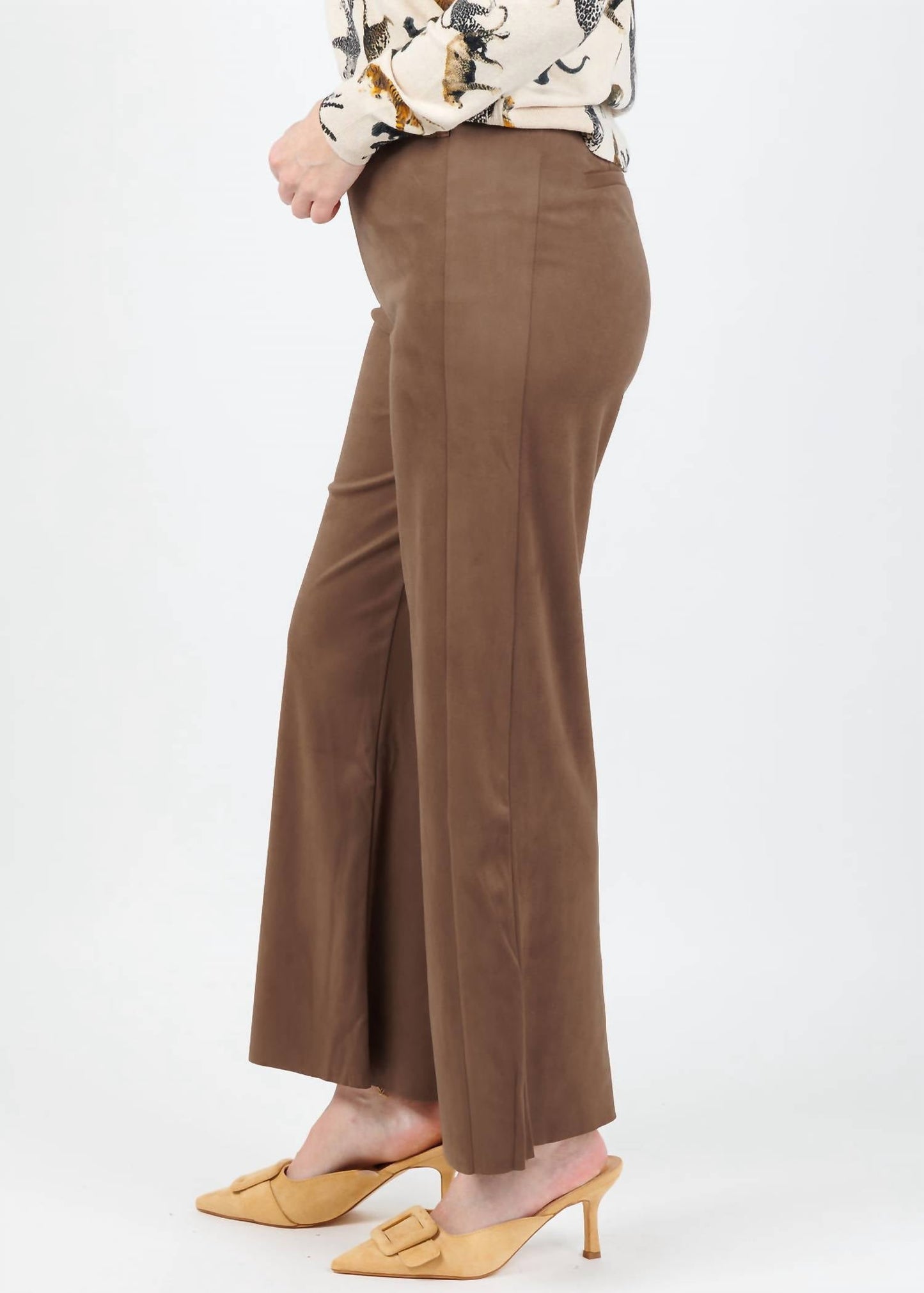 Lysse - Women's Vionette Vegan Suede Wide Leg Trousers