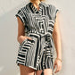 Dress Forum - Abstract Button Down Romper