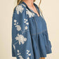 &Merci - Floral Embroidery Babydoll Top