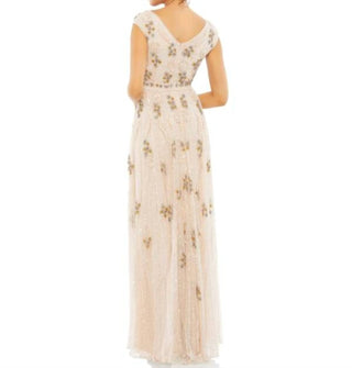 Mac Duggal - Vestido com manga curta e detalhes embelezados
