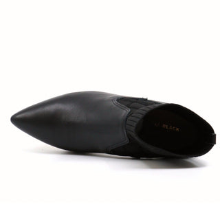 All Black - Meia de tornozelo feminina com salto gatinho