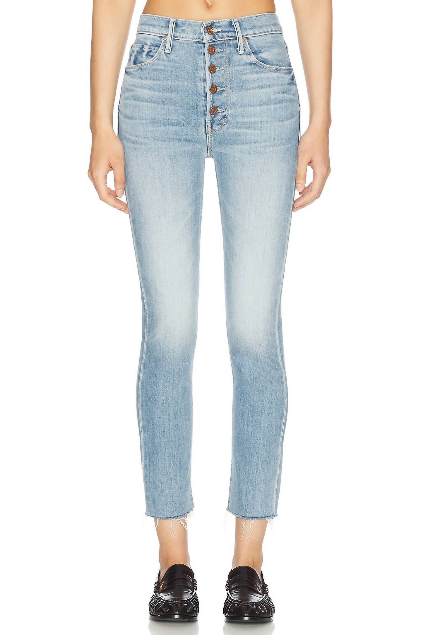Mother - Skinny Pixie Dazzler Ankle Fray Jeans