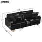 Modern Loveseat Sofa With 4 Pillows