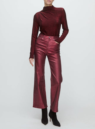 Veronica Beard - Calça jeans mocassim de perna larga CROSBIE