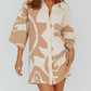 Moda Borboleta - Button Up Knit Shirt Dress