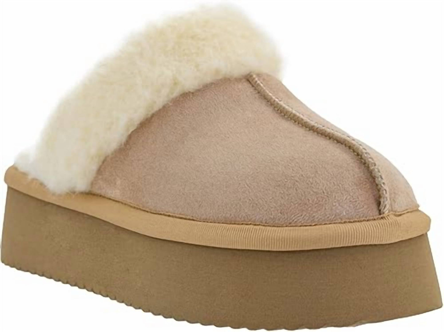 Corkys Footwear - Women's Cuddle Up Faux Suede Platform Slipper